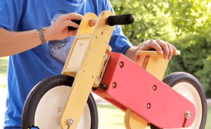 como hago una bicicleta de madera