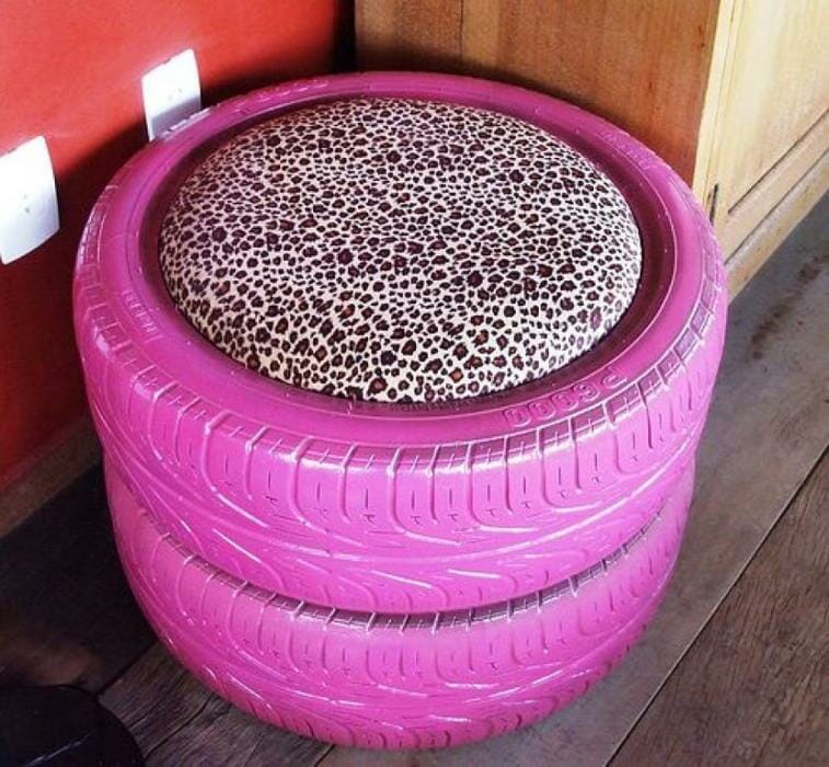Como hacer un sillón pouf con neumáticos
