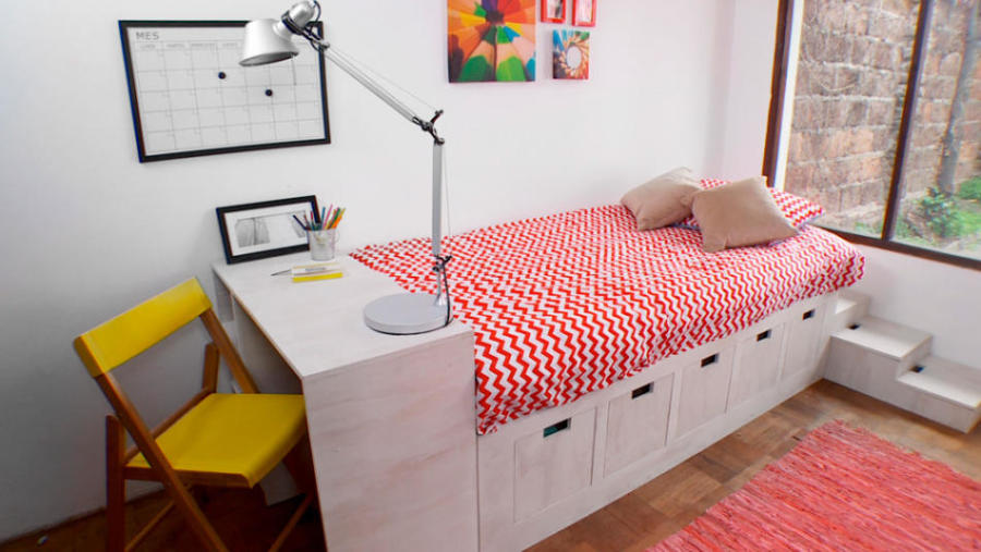 cama modular con cajonera para niños